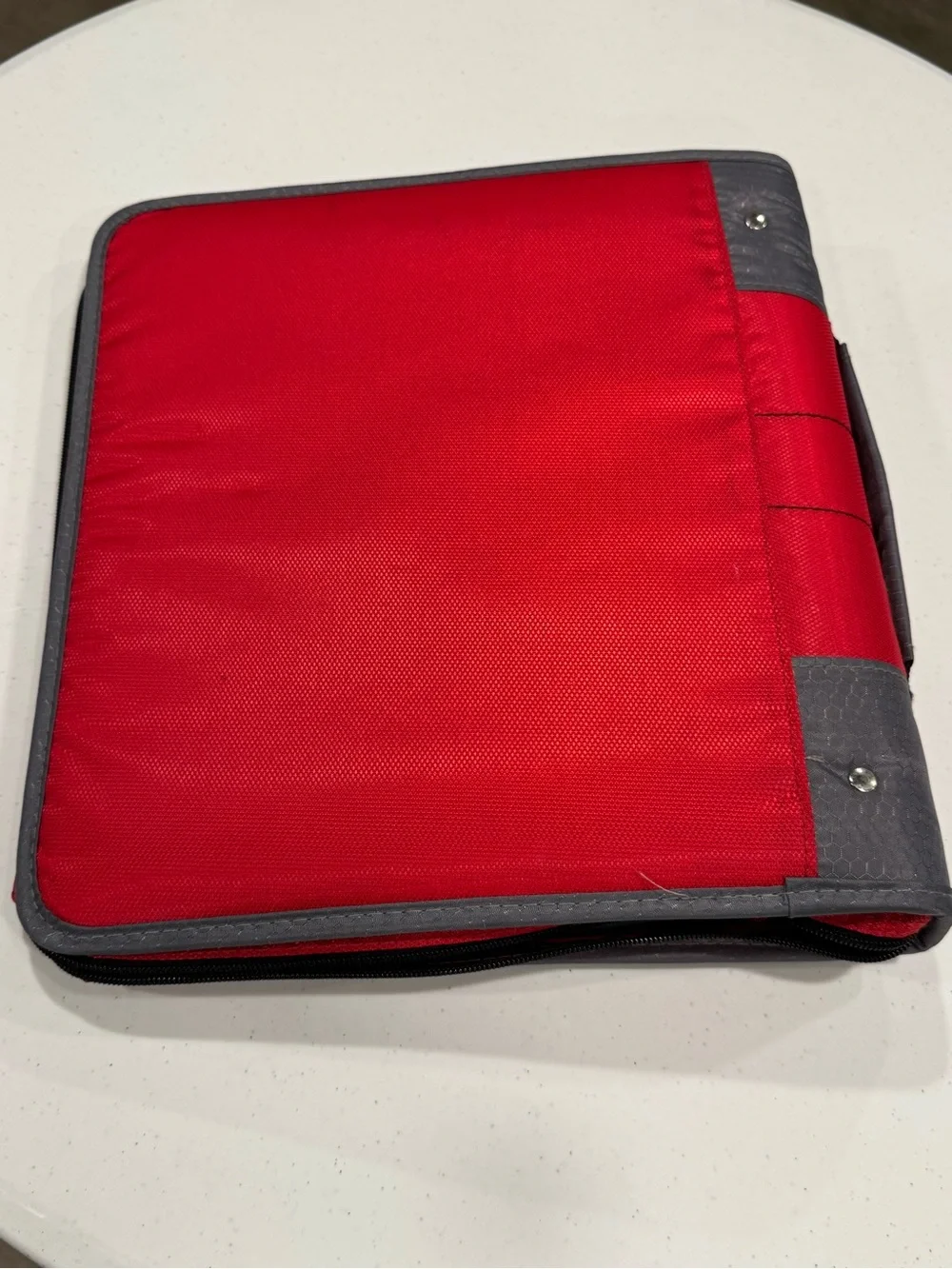 VTG Mead Five Star Folder Binder 3 Zipper 4 Pocket Red/Gray New Unused Condition